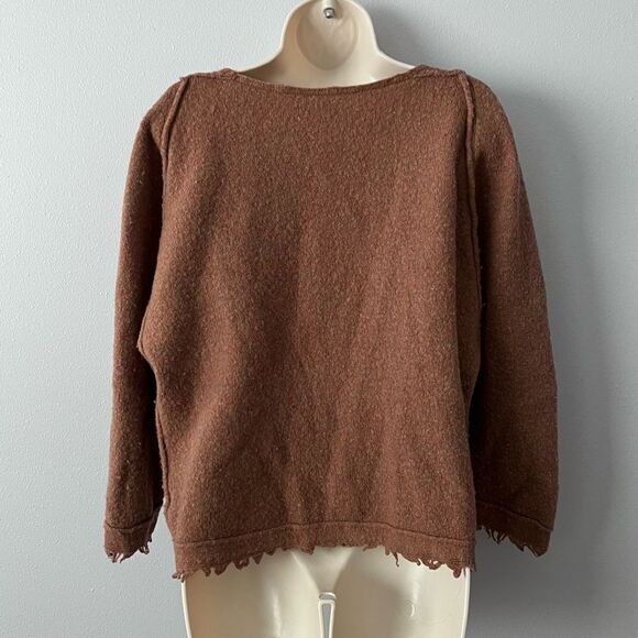 Free People Irresistible Oversized Fringe Trim Sweater Size XS - Picture 5 of 11